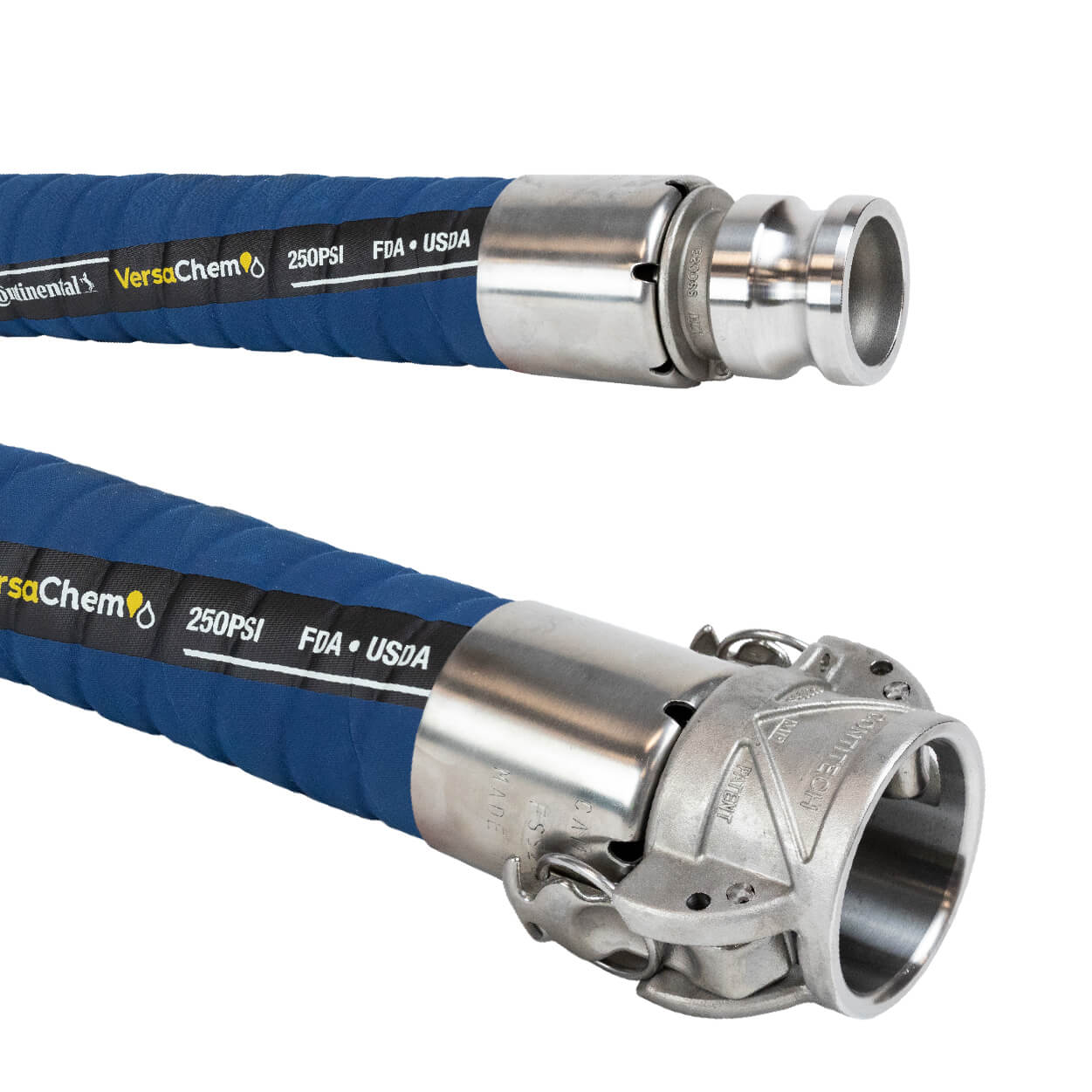 UHMW Chemical Hose Assembly 2" x 20 ft Continental Versachem Stain